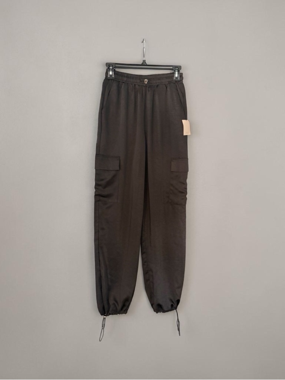 Superdown Satin Cargo Jogger High Rise Pants Womens Small New